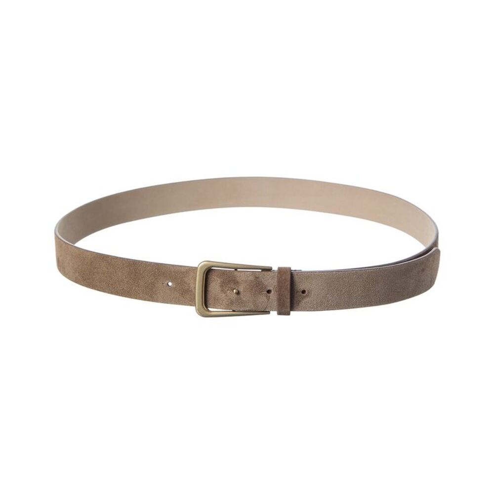 Brunello Cucinelli Suede Belt, Beige